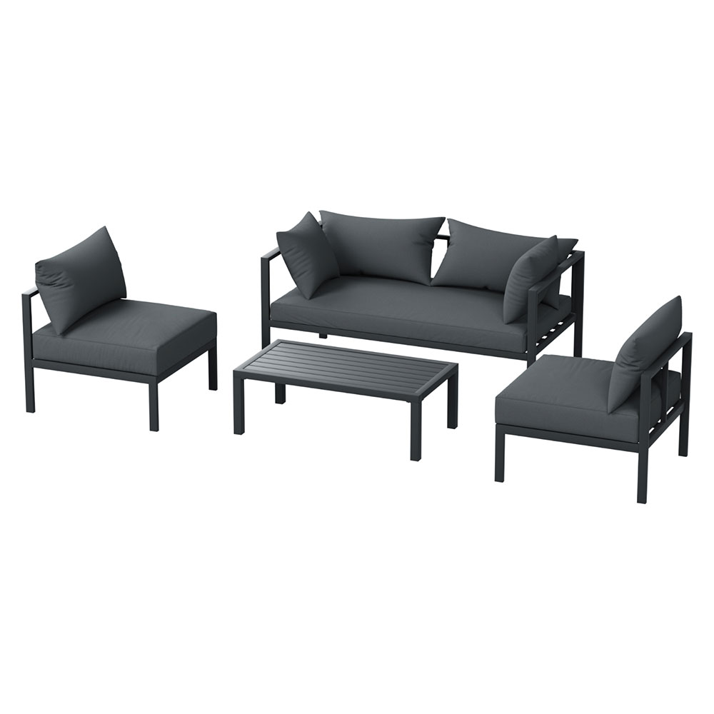 Gunilla 4 Seater Outdoor Sofa Set Black