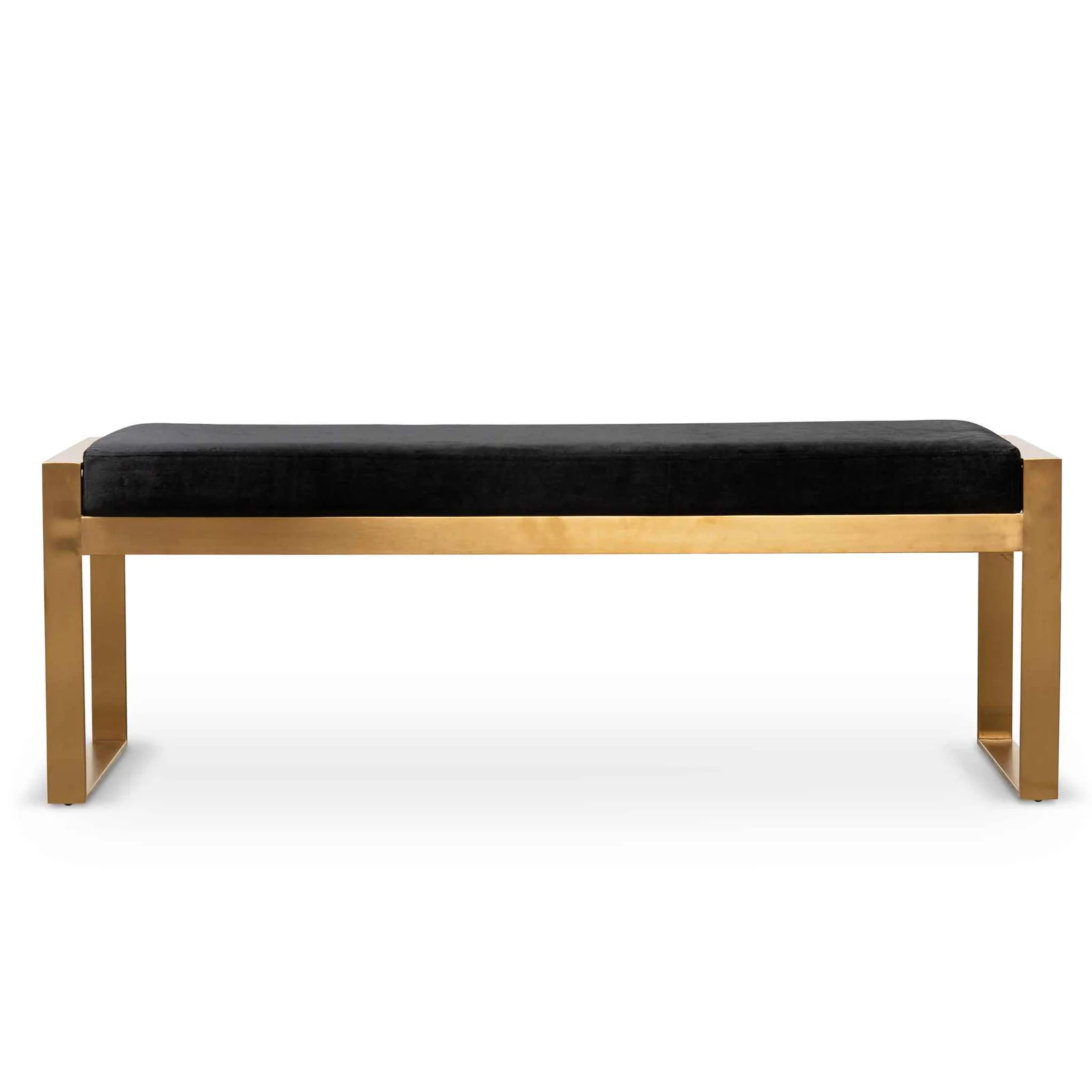 helene ottoman bench seat velvet gold