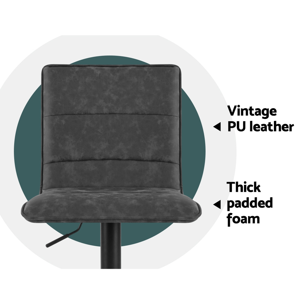 zac black vintage bar stool set