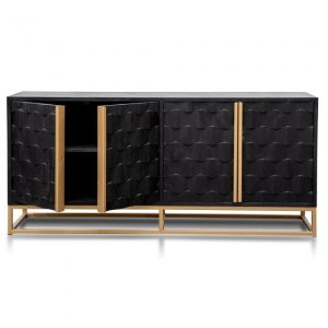 Algot Black Wood Sideboard Buffet 180cm