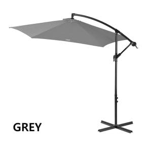 Grey Outdoor 3 Metre Cantilever Umbrella