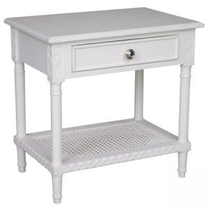 Polo Bedside Table White