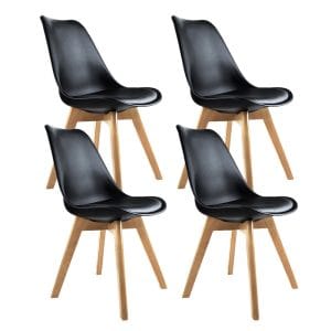 Mika Dining Chair Black 4 Set