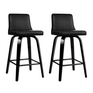 Sylvester Bar Stool Black 2 Set
