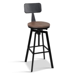 Denby Industrial Wood Bar Stool