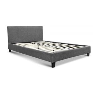 Double Bed Frame Grey Frabric