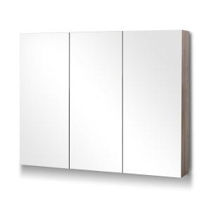 Oak Bathroom Vanity Mirror with Storage Cabinet