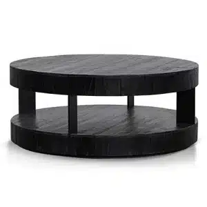 Black Round Coffee Table 100 cm