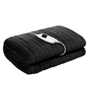 Electric Throw Rug Blanket Charcoal