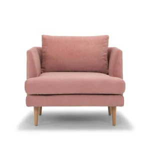 Phoebe Velvet Arm Chair Pink