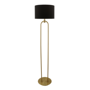 Braden Brass Floor Lamp Black
