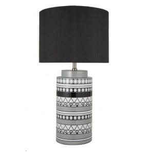 Totem Table Lamp Black White