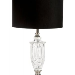 Janelle Black Table Lamp Crystal