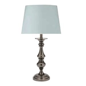 Murray Black Nickel Table Lamp White Shade