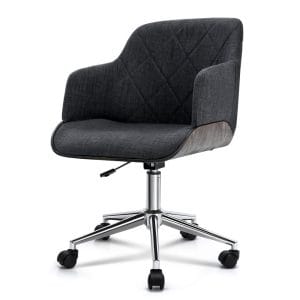 Alex Wooden Office Chair Grey