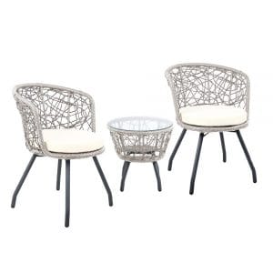 Outdoor Patio Chair and Table Grey