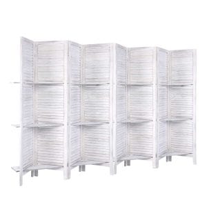 Room Divider 8 Panel Dividers White