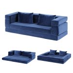 blue sofa bed