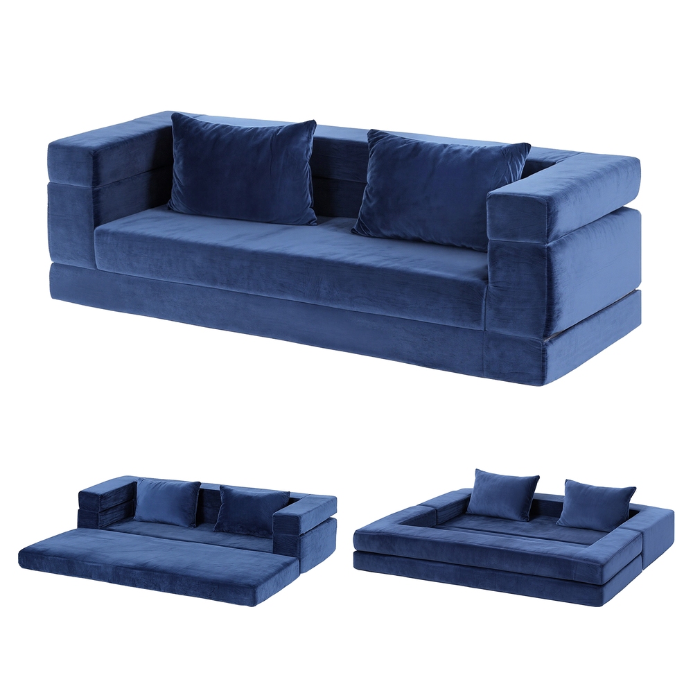 blue sofa bed