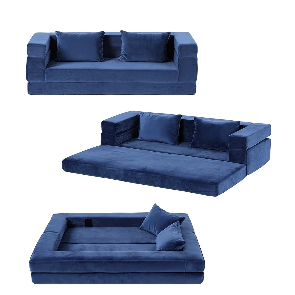 blue sofa bed