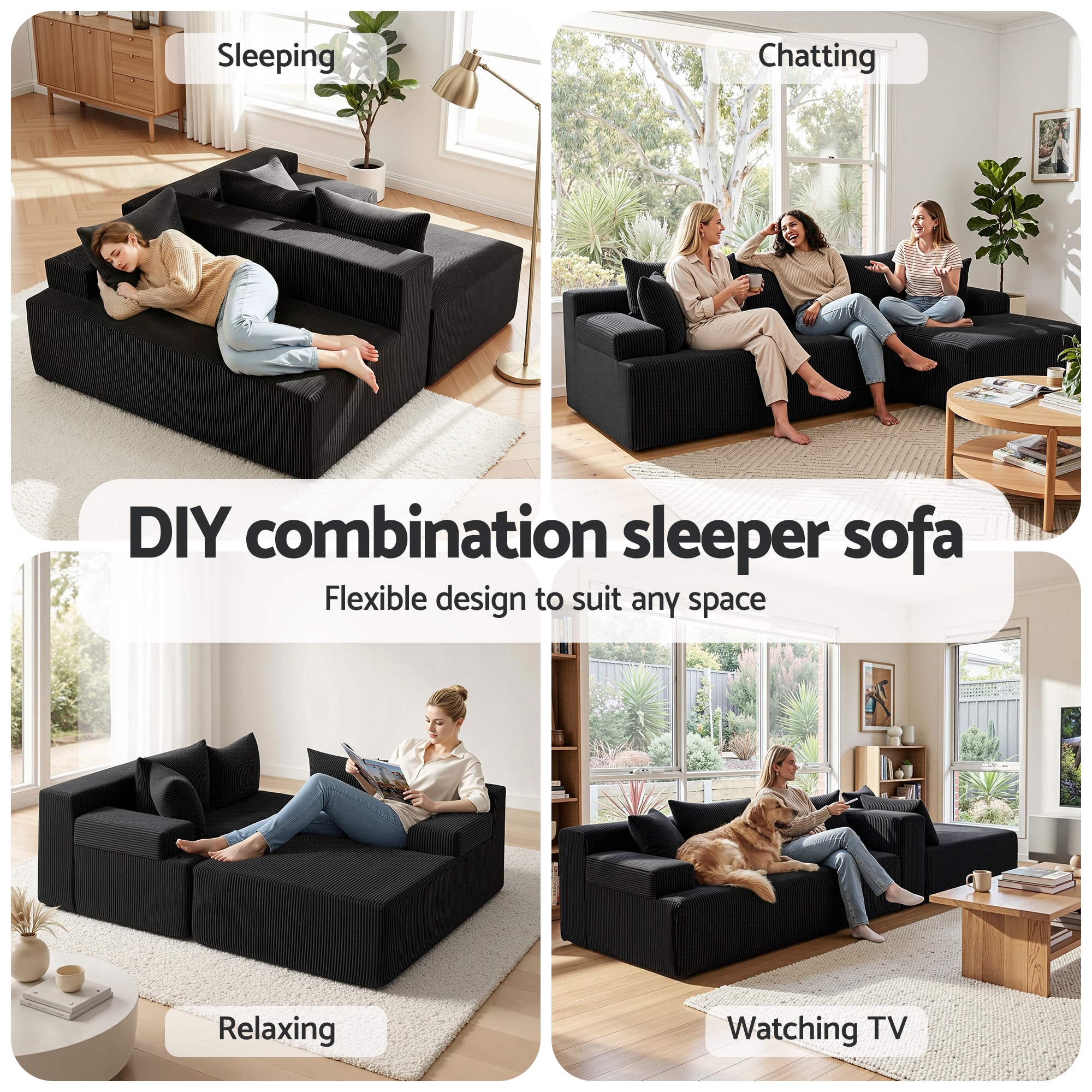 allegra sofa bed black