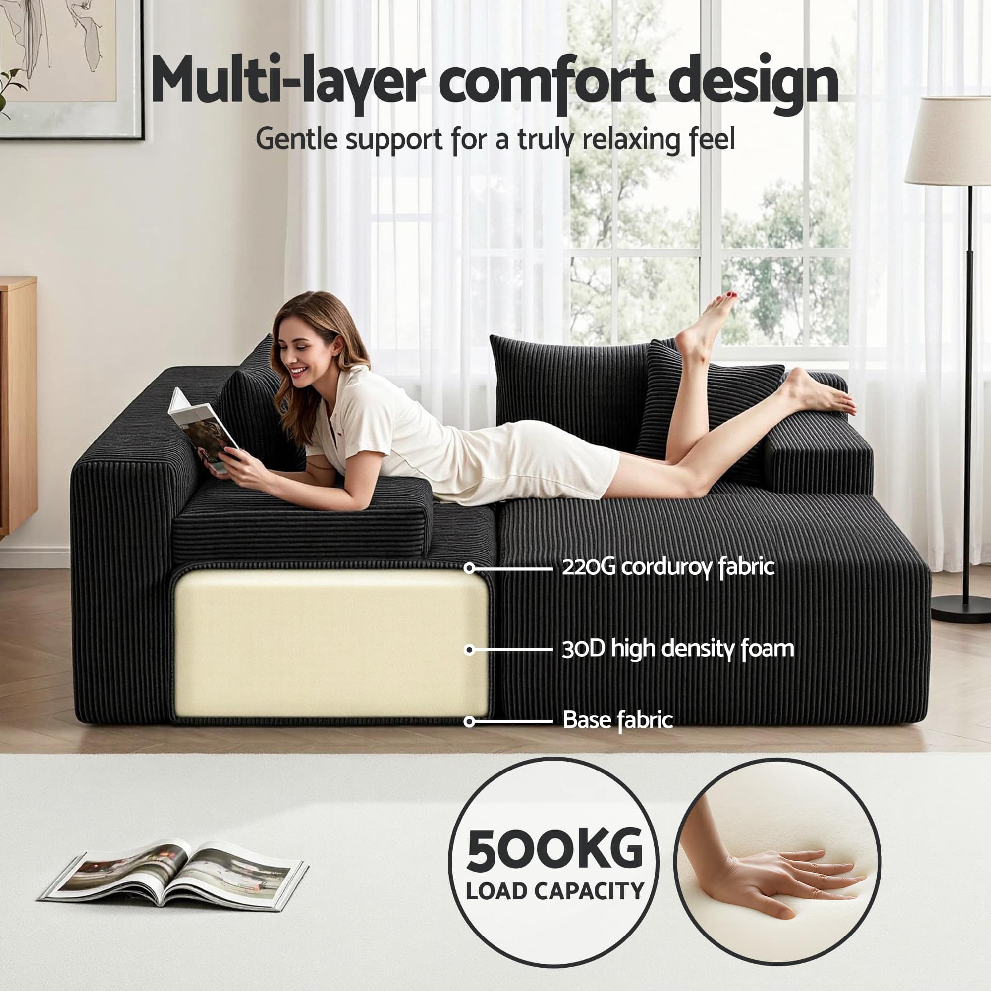 allegra sofa bed black