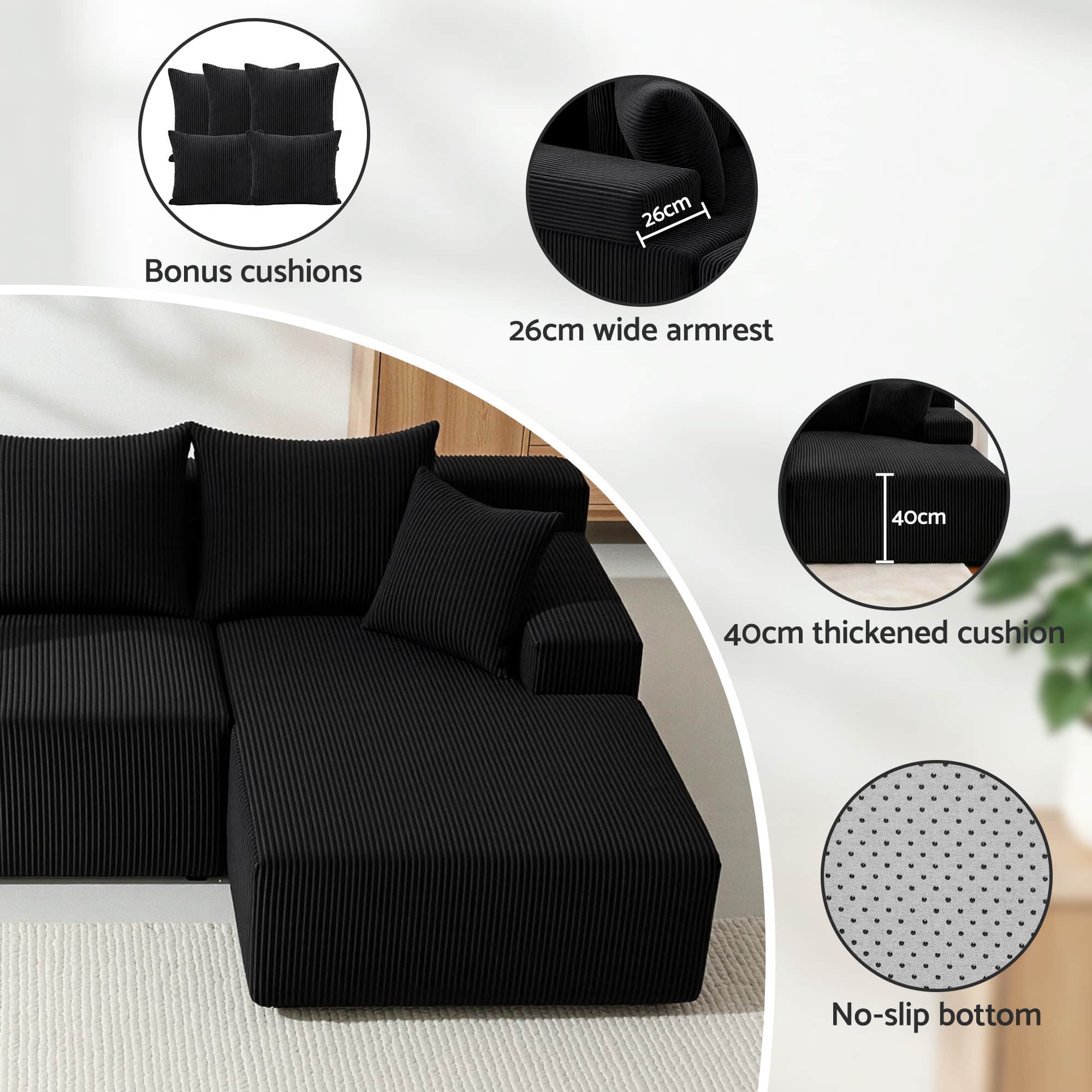 allegra sofa bed black