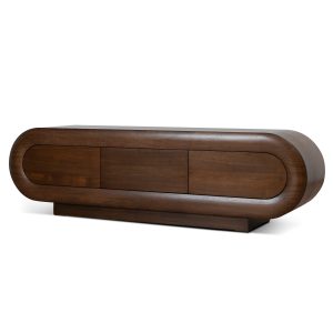 Klara Unit Walnut Versatile 200cm Entertainment Unit Natural Walnut Wood