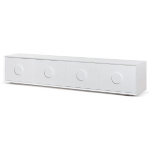 Nadine Unit 230cm Entertainment Unit White Stone