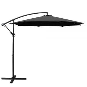 Black Cantilevered Outdoor Umbrella Shade