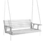live white swing bench seat