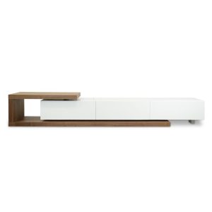 Georgette 240cm Entertainment Unit Walnut White