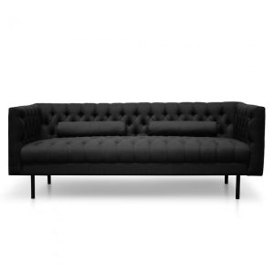 Valentina Sofa Black Velvet