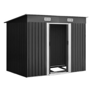 Jaxon Metal Garden Shed Grey