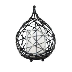 Koh Living Black Wire Drop Candle Holder Medium