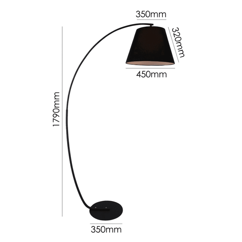 bowie black floor lamp