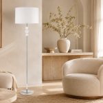 white fairway floor lamp