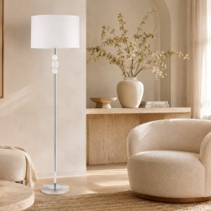 white fairway floor lamp