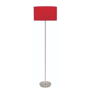 Mac Nickel Floor Lamp Red