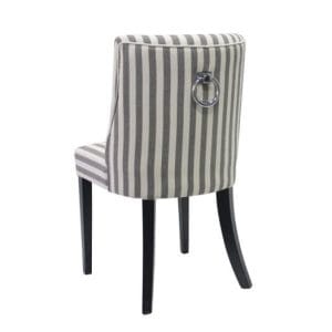 Ophelia Dining Chair Black  White Stripe