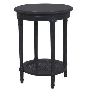 Polo Occasional Round Side Table Black
