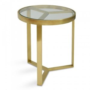 Sophia Glass Side Table Gold