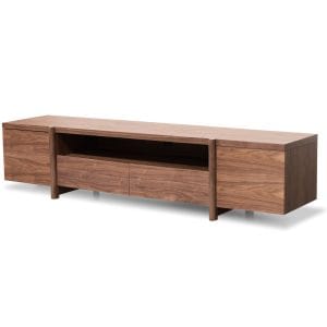 Coralie 210cm Entertainment Unit Walnut Wood