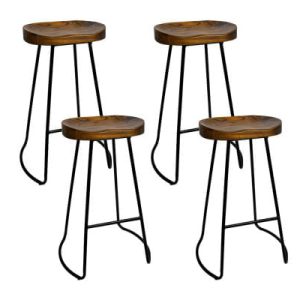 Watson Wooden Bar Stool Set 4